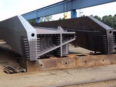 Brückenbau am Stadtkanal und Jacobsgraben: Einheben der Stahlüberbauten am 27. und 28.08. 2014