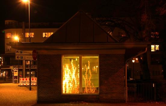 "Holzknoten" im Kulturpavillon.