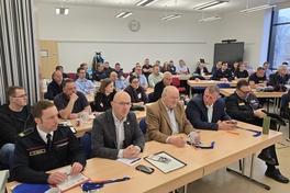 Feuerwehrleiter Sebastian Kalka, Oberbürgermeister Daniel Keip, Stadtverordneter Norbert Langerwisch, Beigeordneter Thomas Barz zählten zu den Gästen.