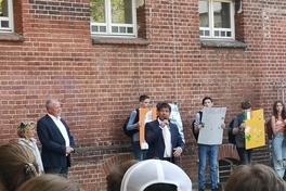 OB Steffen Scheller zu Gast beim Europatag an der Europaschule von-Saldern-Gymnasium