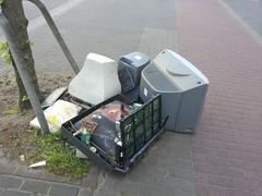 illegaler Sperrmuell auf der Straße