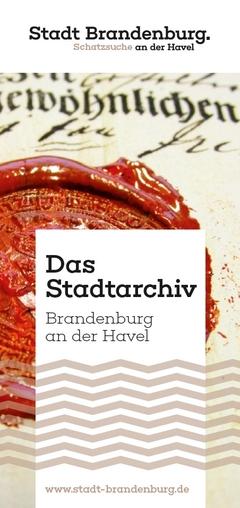 Deckblatt Infoflyer das Stadtarchiv