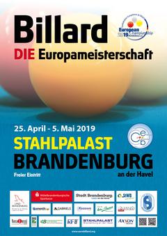 EM-Plakat Das offizielle Plakat der Billard-EM 2019.
