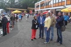 Oberbürgermeisterin Dr. Dietlind Tiemann im Gespräch mit Jann Jakobs, Oberbürgermeister von Potsdam, Jürgen Eschert, KC Potsdam, Dr. Gerd Harms, Vorsitzender des Förderver-eins KC Potsdam, Torsten Gutsche, Vorsitzender des KC Potsdam / Teamchef