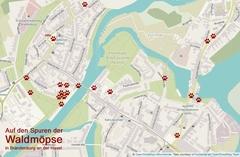 Karte aller Waldmops-Standorte in der Stadt Karte aller Waldmops-Standorte in der Stadt