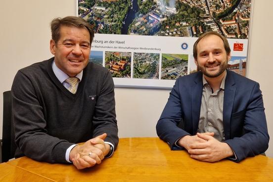 Prof. Dr. med. dent. Gerhard Schmalz zu Besuch bei Oberbürgermeister Steffen Scheller.