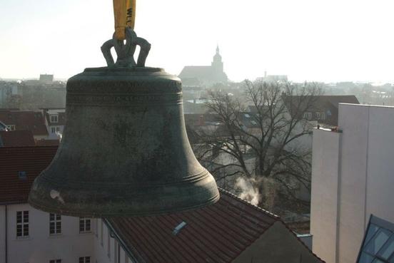 Rathaus-Glocke (Foto von 2007 im Rahmen der Sanierungsarbeiten)