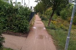 Wegefläche der Uferpromenade am Mühlengraben wird repariert