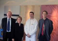 Hr. Seewald (Wirtschaftsförderung), Oberbürgermeisterin Dietlind Tiemann, Hr. Sonderhoff, Hr. Pritschow (v.l.n.r.)