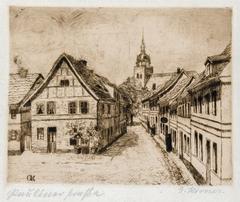 Künstlerinnen in der Mark Brandenburg geb. 1875 Ein Foto ist von Gertrud Körner (1866 – 1924) bislang nicht bekannt, wohl aber die Werke der in Brandenburg an der Havel geborenen Malerin, hier die Paulinerstraße um 1910 als Radierung (Stadtmuseum Brandenburg an der Havel).