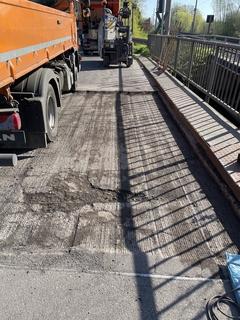 Reparaturarbeiten an der Plane Brücke