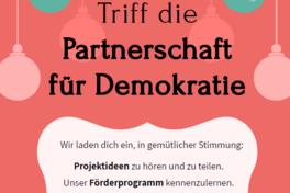 Poster für Partnerschaft für Demokratie.