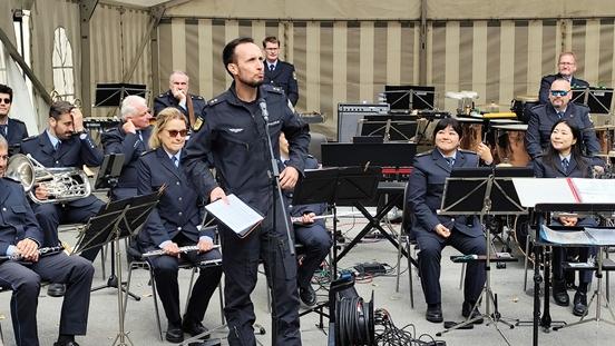 Das Bundespolizeiorchester spielte u.a. Stücke von Chaplin und Filmmusiken