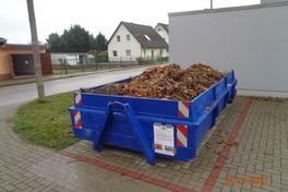 Aufstellung von Laubcontainern in der Stadt Brandenburg an der Havel Herbst 2022