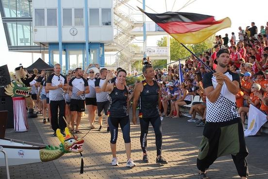 Einmarsch der Deutschen Mannschaft bei den Europameisterschaften 2018