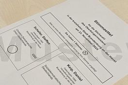 Muster-Stimmzettel für die Stichwahl.