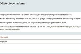So sieht der Online-Mietspiegelrechner aus