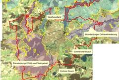 Eine Karte der Landschaftsschutzgebiete