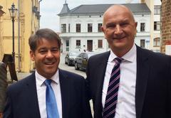 Ministerpräsident Dr. Dietmar Woidke (rechts) und Oberbürgermeister Steffen Scheller