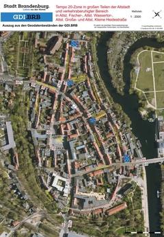 Der Beschilderungsplan für die Verkehrsberuhigung Altstadt.