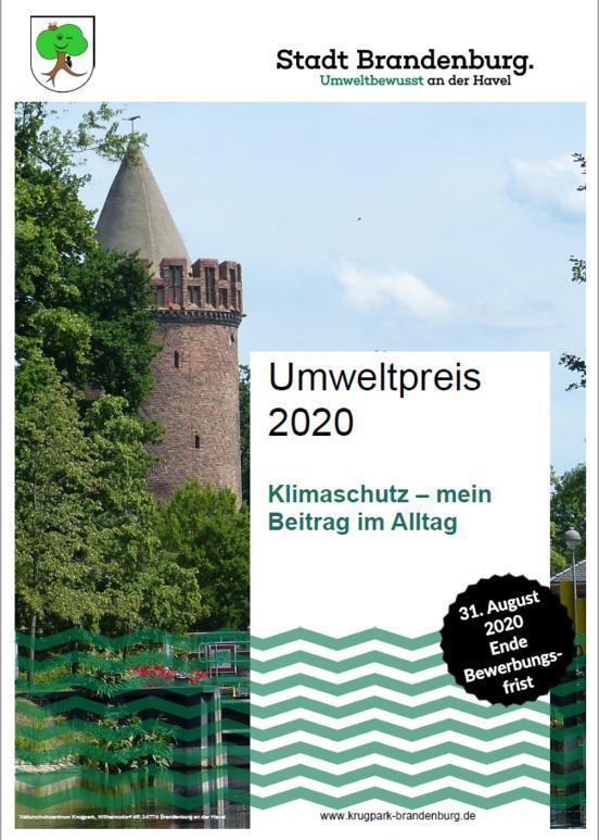 „Klimaschutz – mein Beitrag im Alltag“ – Umweltpreis der Stadt Brandenburg an der Havel 2020