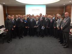 OBM Dr. Dietlind Tiemann und Sigmar Gabriel, Vizekanzler der Bundesrepublik Deutschland