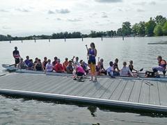 Team GB Das britische Nationalteam auf dem Weg zu einer Trainingseinheit.