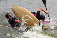 Kanu-Polo Voller Einsatz ist auch 2022 beim Bundesliga-Spieltag im Kanu-Polo gefragt.