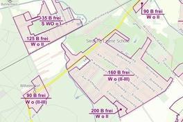 Kartenauszug aus der digitalen Bodenrichtwertkarte