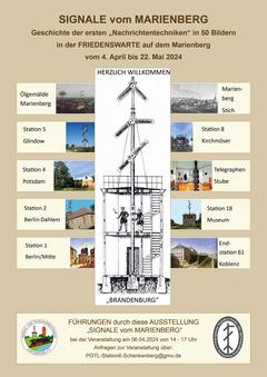 Das Plakat zur Bilderausstellung in der Friedenswarte.