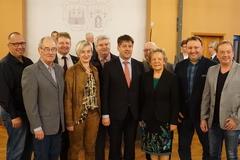 Oberbürgermeister Steffen Scheller mit den Ortsvorstehern