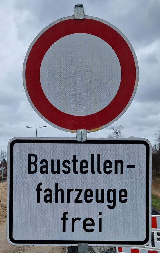 Baustellenschild