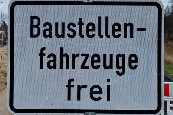 Baustellenschild