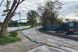 letzte Arbeiten des 2. Bauabschnittes der Grünachse Nord