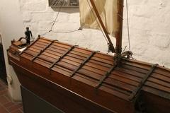 Modell eines Kaffenkahns, um 1910, in der SchifffahrtsausstellungFoto: Stadtmuseum