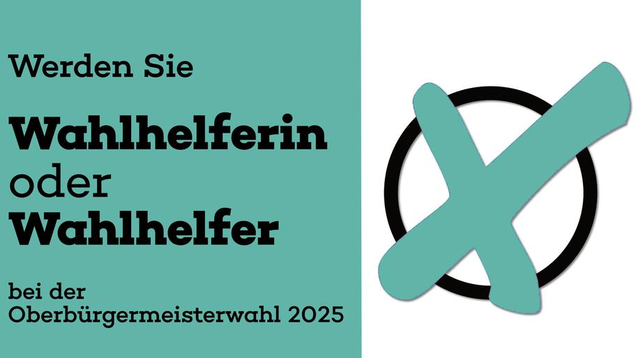 Wahlbanner_Webseite_petrol Ein Bild mit Text und einem Kreuz in einem Kreis