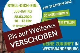 Wirtschaftsregion Westbrandenburg – Job-Messe am 28.03.2020 und Werbeaktion am 12.03.2020 bis auf Weiteres verschoben