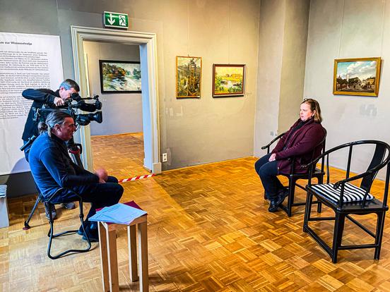 Interview in der Galerie