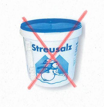 Anliegerpflichten im Winter - Verbot des Einsatzes von Streusalz